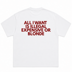 All I Want Is Illegal, Expensive, Or Blonde T-Shirt